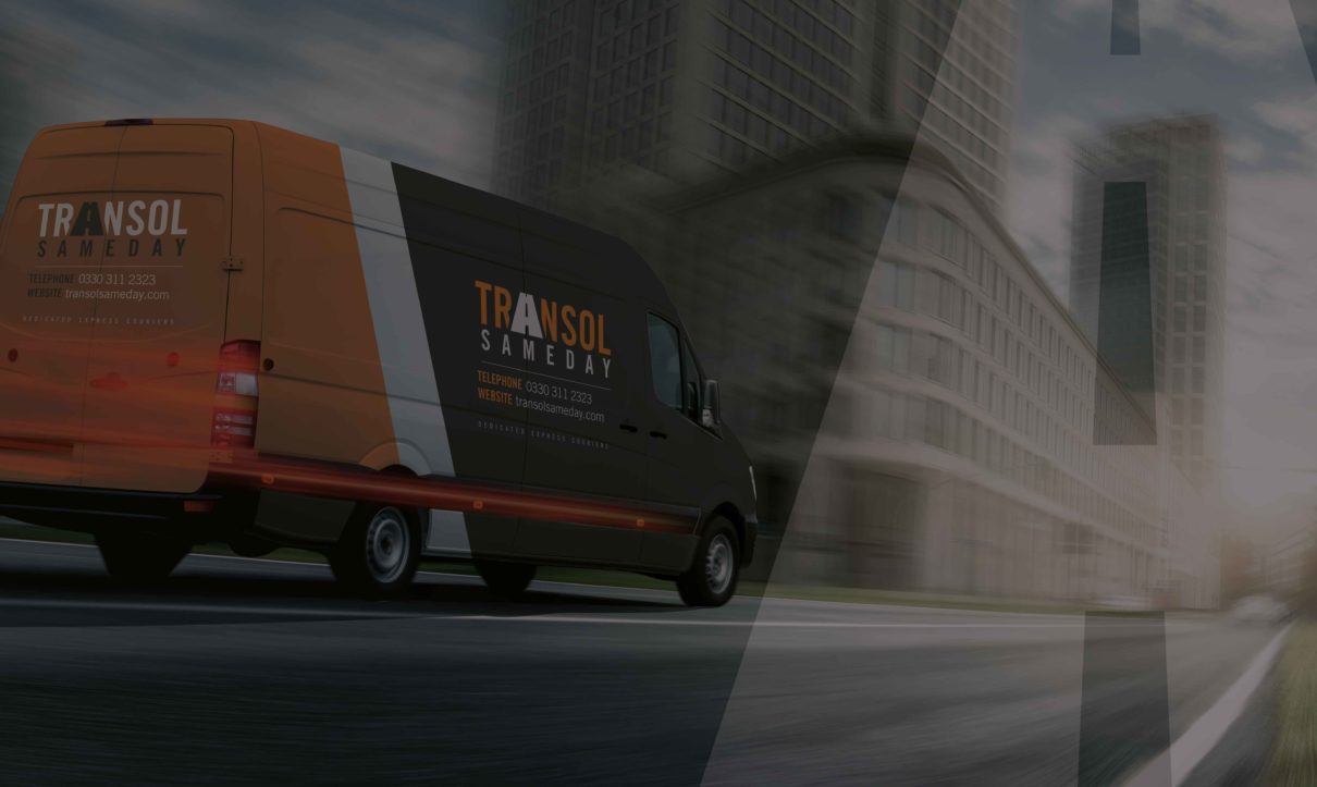 Transol Sameday courier van delivering parcels across the UK